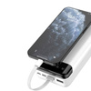 Dudao capacious power bank with 3 cables and power display 20000mAh USB Type C + micro USB + Lightning black (Dudao K6Pro+)