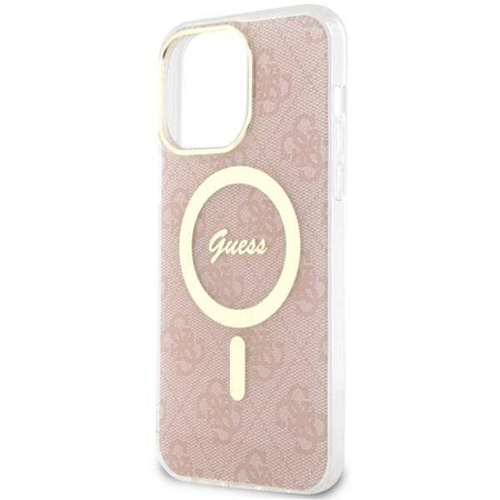 Guess GUHMP14XH4STP iPhone 14 Pro Max 6.7" różowy/pink hardcase 4G MagSafe