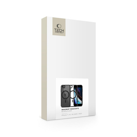 Schutzhülle IPHONE SE 2022 / SE 2020 / 7 / 8 Tech-Protect Magmat MagSafe transparent schwarz