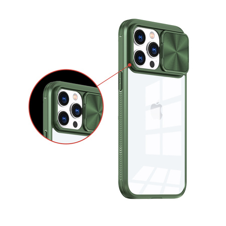 Schutzhülle IPHONE 14 PRO MX CamSlider grün