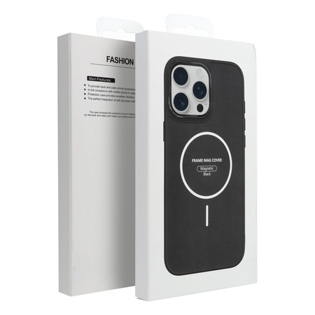 Futerał FRAME MAG COVER kompatybilny z MagSafe do IPHONE 12 czarny