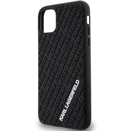 Etui Karl Lagerfeld 3D Rubber Multi Logo do iPhone 11 / Xr - czarne