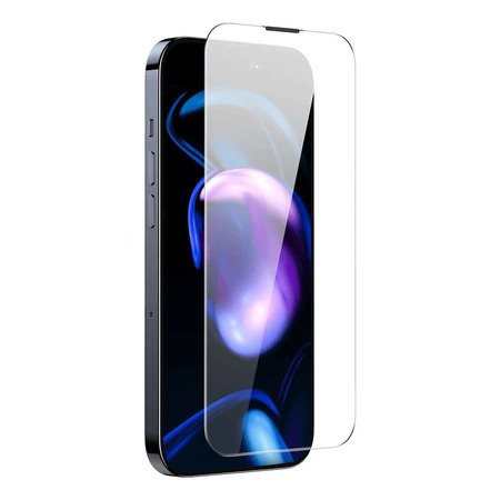 Baseus Vollbild-Hartglas für iPhone 14 Pro mit Lautsprecherabdeckung 0,4 mm + Montageset
