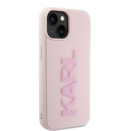 Karl Lagerfeld nakładka do iPhone 15 Plus 6,7" KLHCP15M3DMBKCP różowe HC 3D Logo Glitter
