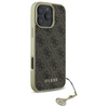Original Handyhülle IPHONE 16 PRO Guess Hardcase 4G Charms Collection (GUHCP16LGF4GBR) braun