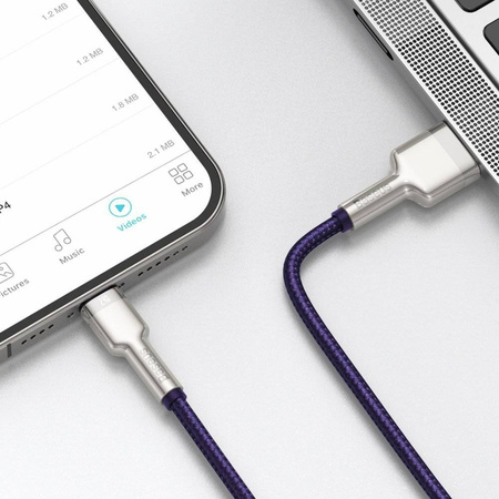 Baseus Cafule Series Metal Data Cable USB to IP 2.4A 1m Purple