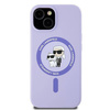 Original Case IPHONE 15 Karl Lagerfeld Hardcase Silicone KC Heads Ring MagSafe (KLHMP15SSCMKCRHU) purple