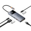 USB-HUB 6in1 Baseus Metal Gleam Series II USB-A/USB-C/USB-C PD/HDMI/RJ45/SD/TF – schwarz