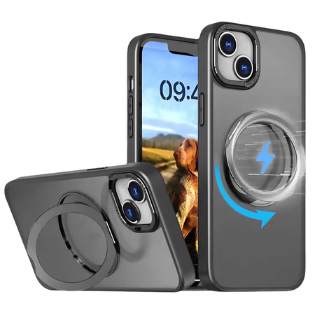 Nakładka Mag Ring Rotating do iPhone 15 Pro 6,1&quot; czarny