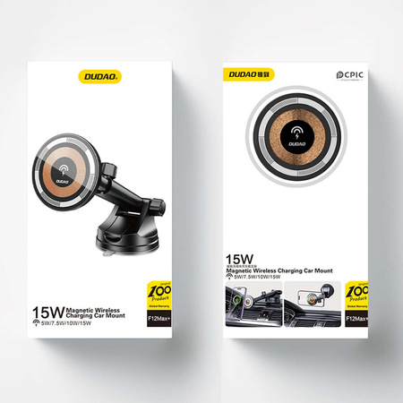 Dudao F12MAX+ Cockpit-Magnethalterung mit MagSafe-Induktionsladegerät - Schwarz