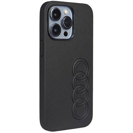 Audi Kunstleder iPhone 13 Pro / 13 6,1&quot; schwarz/schwarz Hardcase AU-TPUPCIP13P-TT/D1-BK