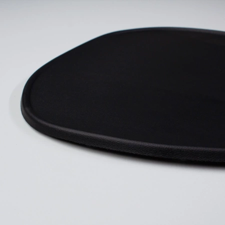 Wozinsky Podkładka pod Mysz i Nadgarstek żelowa Eco skóra duża antypoślizgowa - czarna