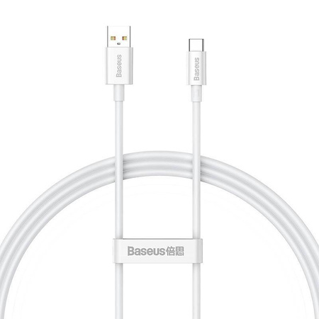 BASEUS kabel USB A do Typ C PD 100W 1m biały P10320102214-00
