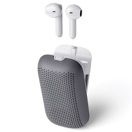 Lexon Speakerbuds Słuchawkibezprzewodowe z głośnikiem bluetooth szary/grey LA127G