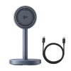 Ładowarka indukcyjna Baseus Orbit 2 Pro MagSafe Qi2 20W 2 w 1 z chłodzeniem - szara