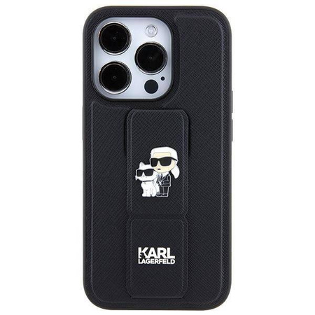 Karl Lagerfeld nakładka do iPhone 13 Pro 6,1&quot; KLHCP13LGSAKCPK HC GRIPSTAND SAFFIANO KC PINS czarna