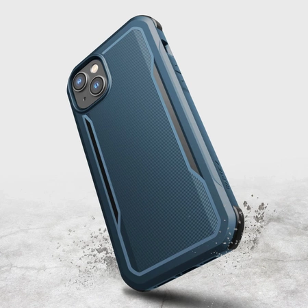 Raptic X-Doria Fort Case iPhone 14 Plus mit gepanzerter blauer MagSafe-Hülle