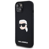 KARL LAGERFELD futerał do IPHONE 15 kompatybilny z MagSafe KLHMP15SSKHPPLK (SIL KL Head Print) black