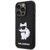 Karl Lagerfeld KLHCP14X3DRKHNK iPhone 14 Pro Max 6.7&quot; schwarz/schwarz Hardcase Rubber Choupette 3D