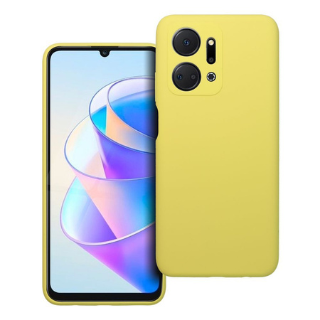 Futerał SILICONE 2mm do HONOR X7A żółty
