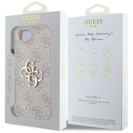 Guess 4G Big Logo iPhone 16e Hülle - Rosa