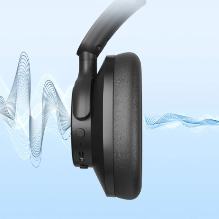 Tronsmart SOUNFII Q20S Hybrid ANC Wireless Headphones with Active Noise Cancelling - Black