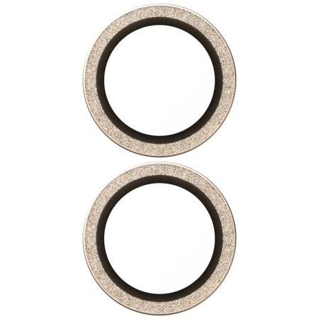 PanzerGlass Hoops Glitter Tempered Glass Lens Screen Protector for iPhone 17 / 16 / 16 Plus - Gold