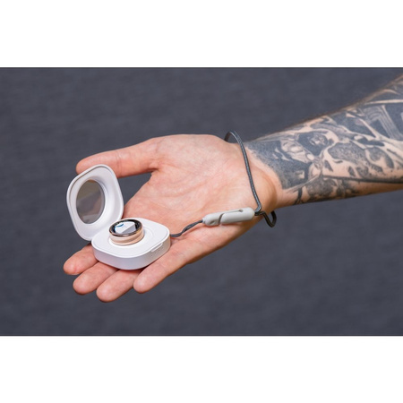 Smart Ring R11M- inteligentny pierścień ze stali ze stacją ładującą rozmiar 7 (17,3mm) złoty