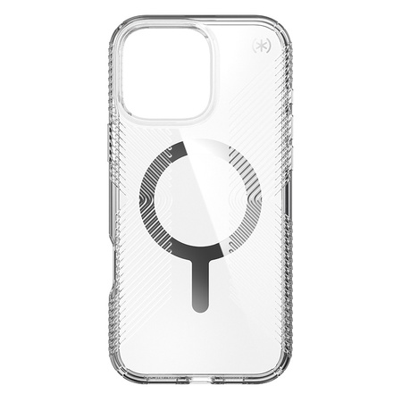 Speck Presidio Perfect-Clear Grip MagSafe - Etui iPhone 16 Pro Max (Clear / Chrome Finish / Serene Silver)