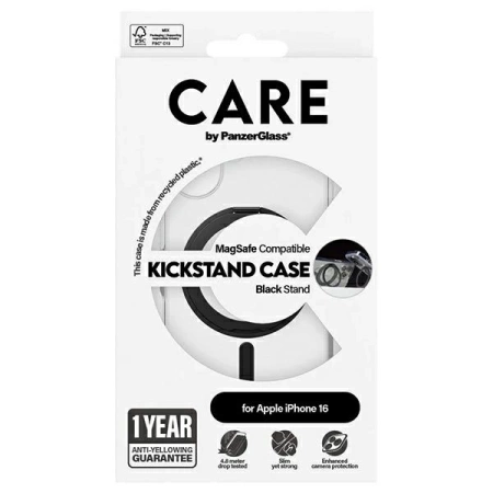 CARE by PanzerGlass Feature Kickstand Case iPhone 16 6.1&quot; black/black MagSafe 1321
