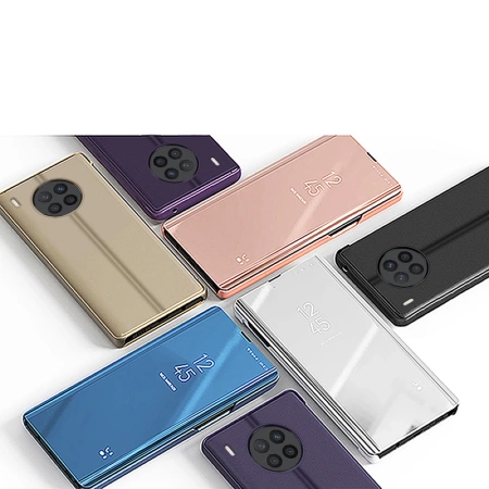 Clear View Case Hülle für Huawei Nova 8i Hülle mit Klappe schwarz