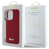 Guess Silikon Script Metal Logo Hülle für iPhone 16 Pro – Rosa