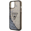 Original Case IPHONE 14 PLUS Guess Hardcase Liquid Glitter Palm Collection transparent black