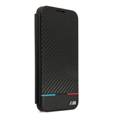 Case BMW BMBKS22MPUCARTCBK S22 + S906 black / black bookcase M Collection Triangles