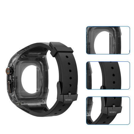 WiWU - Pasek do smartwatcha Wi-WB014 2w1 Armor Watch Band 49mm - czarny