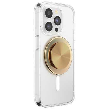 Uchwyt i podstawka do telefonu Popsockets Round Radial Gold Aluminum MagSafe złoty 807259