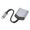 HOCO adapter AUX 2w1 Typ C do Typ C / Jack 3,5 mm 27W LS39 szary