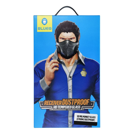 Szkło Hartowane 5D Mr. Monkey Glass - Apple iPhone 16 czarny (Strong Dustproof)