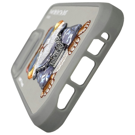 Nimmy etui iPhone 15 Pro Max 6.7"         szary/gray Glasses Cool Cat