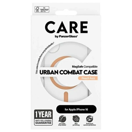 CARE by PanzerGlass Flagship Case iPhone 16 6.1" peach/peachy MagSafe 1373