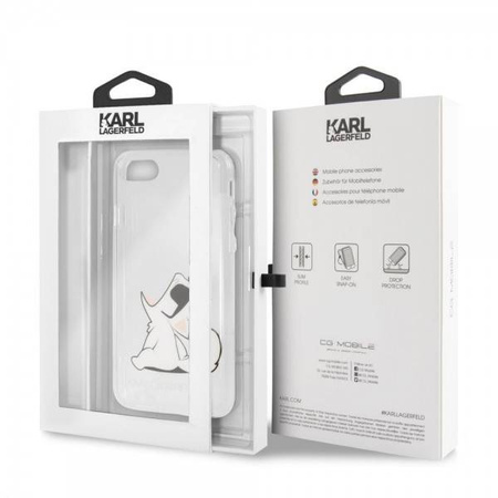 Karl Lagerfeld Choupette Fun Sunglasses - Etui iPhone SE 2020 / 8 / 7 (przezroczysty)