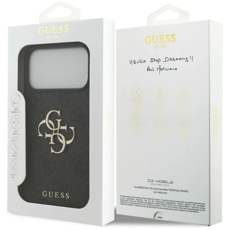Guess 4G Big Logo Case für iPhone 17 Pro Max - Schwarz