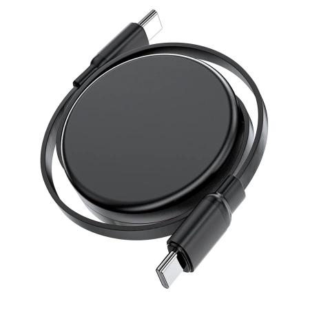 Acefast C13-03 USB-C - USB-C 60W Cable Retractable - Black