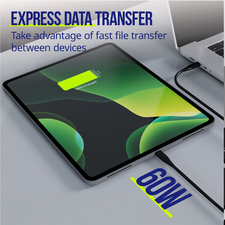 Allity kabel AUC-02 USB-C - USB-C 1,0 m 60W czarny