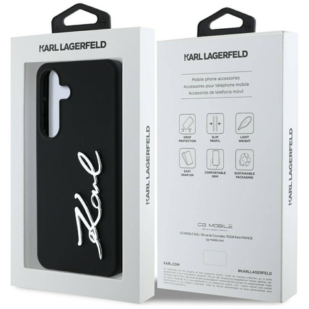 Karl Lagerfeld nakładka HC Silicone Sign Metal Logo do Samsung Galaxy S25 czarna
