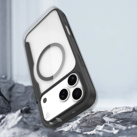 Dux Ducis Skin X Pro Hülle für iPhone 17 Pro mit Wallet, MagSafe kompatibel - Schwarz