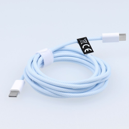 Kabel Typ C do Typ C Power Delivery PD 60W 3A C263 niebieski 2 m