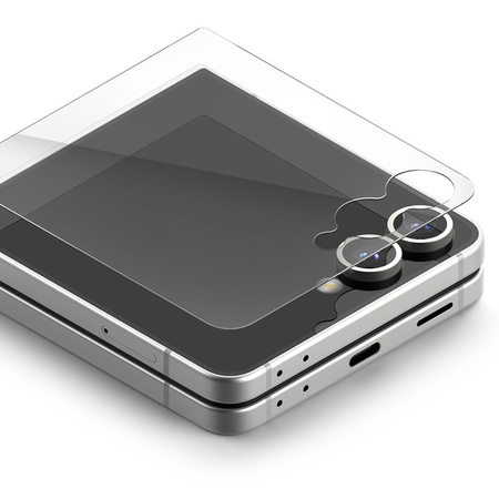 Szkło hartowane Ringke Cover Display Easy Slide 2-pack do Samsung Z Flip 7 - przezroczyste