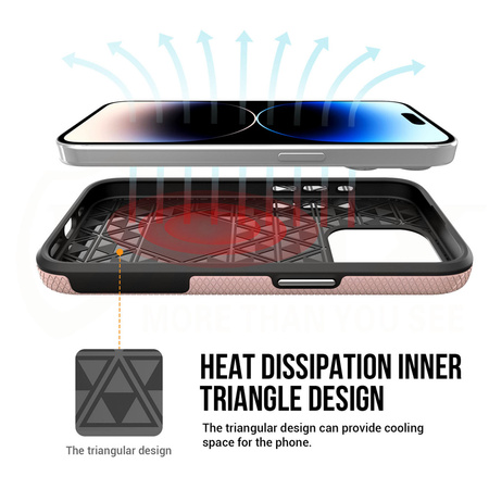 Vmax nakładka Triangle Case do iPhone 16 Plus 6,7&quot; różowo-złota