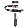 Baseus Enjoyment Retractable 2-in-1 Car Charger C+L 30W Black